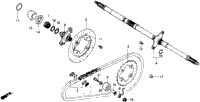REAR WHEEL AXLE
