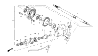 Final Driven Gear + Rear Axle Shaft