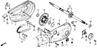 Rear Wheel Axle + Chain Guard