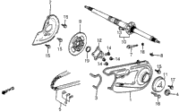 Rear Wheel Axle + Chain Case