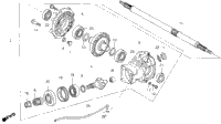 Final Driven Gear + Rear Axle Shaft