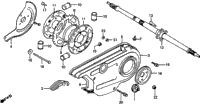 Rear Wheel Axle + Chain Case 79-83