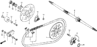 REAR WHEEL AXLE