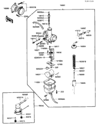 Carburetor/Fuel Pump ('84 Klt200-C