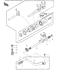 Gear Change Mechanism ('81-'82 Klt200-A1