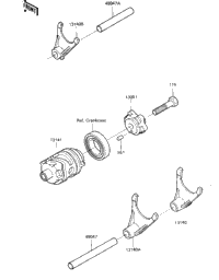 Gear Change Drum & Forks ('85 A2)