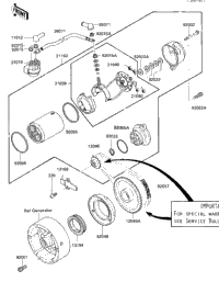 Starter Motor/Starter Clutch (-E/No. 017