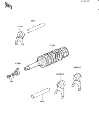 Gear Change Drum & Forks