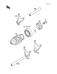 Gear Change Drum/Shift Fork(S)