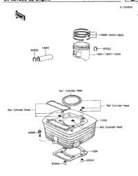 Cylinder/Piston ('84 Klt200-C2)