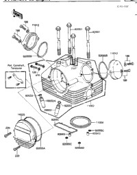 Cylinder Head/Covers ('84 Klt200-C2)