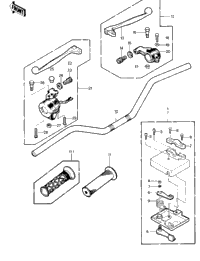 Handlebar ('81-'82 Klt200-A1/A2/A3)