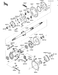 Rear Hub/Axle/Brake/Chain (Klt110-A1/A2)