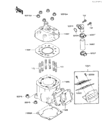 Cylinder Head/Cylinder/Reed Valve ('85 A
