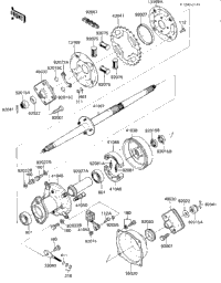 Rear Hub/Axle/Brake/Chain (Klt110-A3)