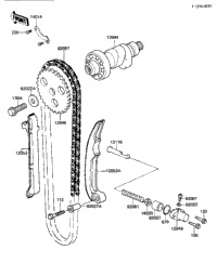 Camshaft/Chain/Tensioner ('84 Klt200-C2)