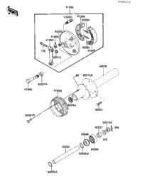 Front Hub/Brake ('84 Klt200-C2)