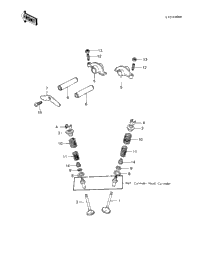 Rocker Arms/Valves ('83 Klt200-A4/A4a)