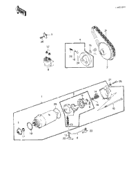 Starter Motor/Starter Clutch ('83 C1)