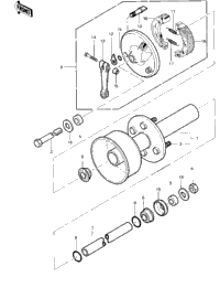 Front Hub/Brake ('83 Klt200-A4/A4a)