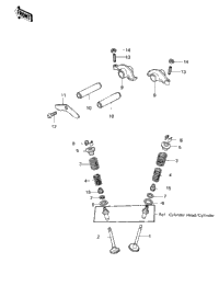 Rocker Arms/Valves ('81-'82 Klt200-A1/A2