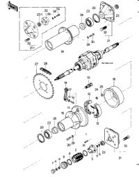 Rear Hub/Brake/Chain ('83 Klt200-C1)