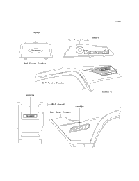 Decals (Red)(Klf250-A1)