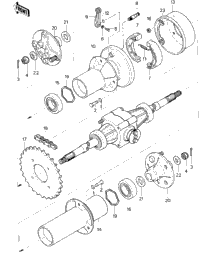 Rear Brake/Chain ('83 Klt200-A4/A4a)