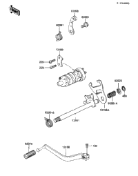 Gear Change Mechanism ('84 Klt200-C2)