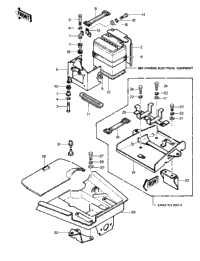 Battery Case/Tool Case ('81-'82 Klt200-A