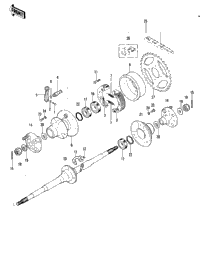 Rear Axle/Brake/Chain ('82 A1)