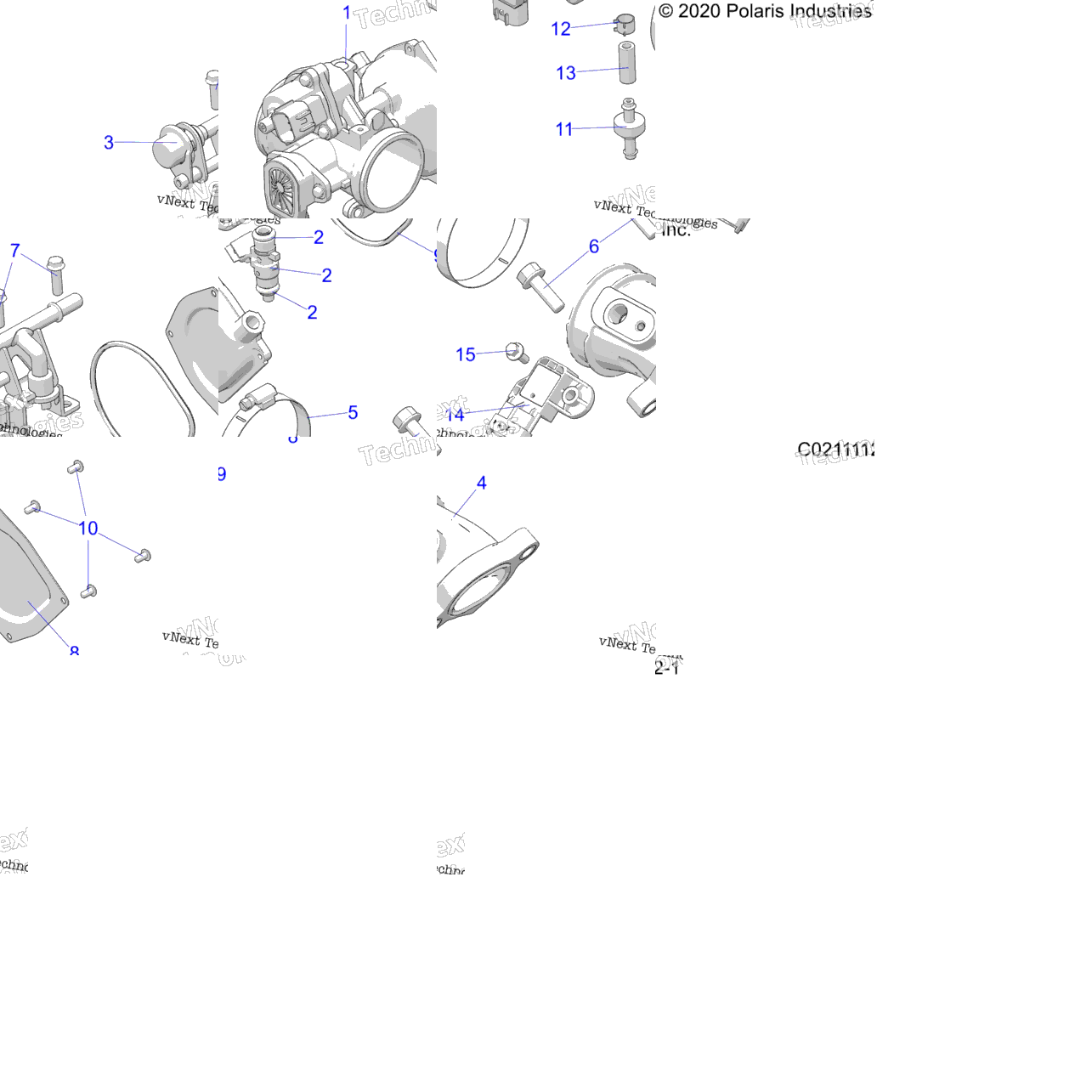 Engine, Throttle Body & Fuel Rail