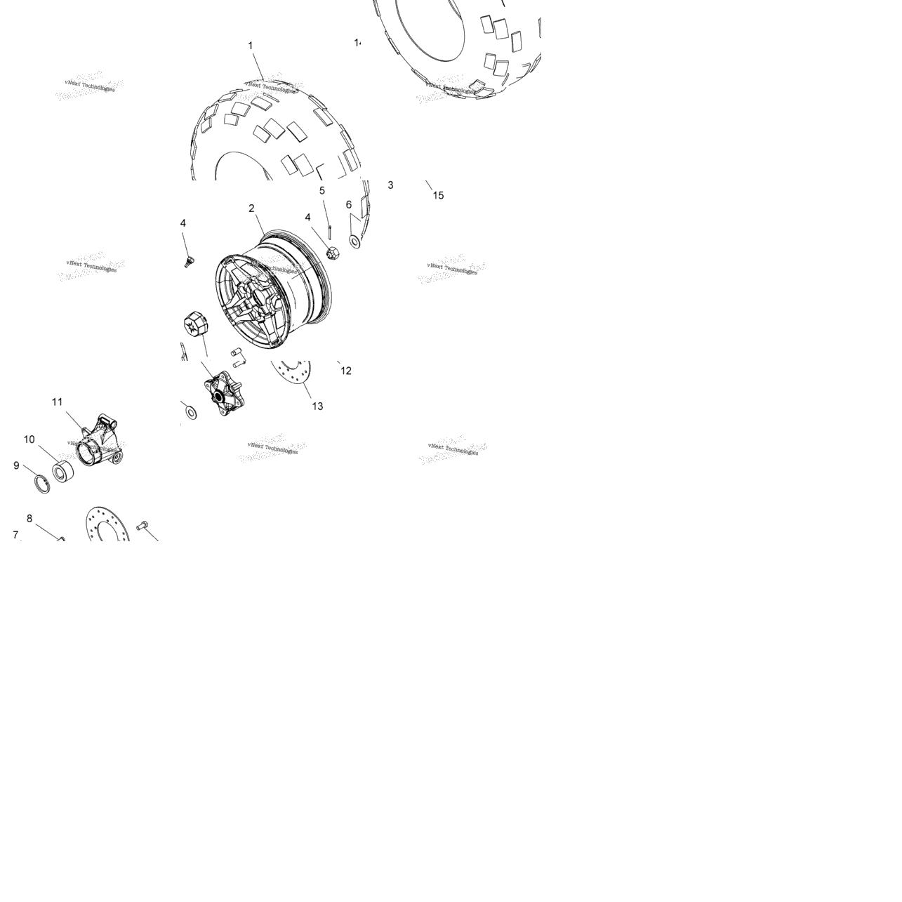Wheels, Rear Tire & Brake Disc