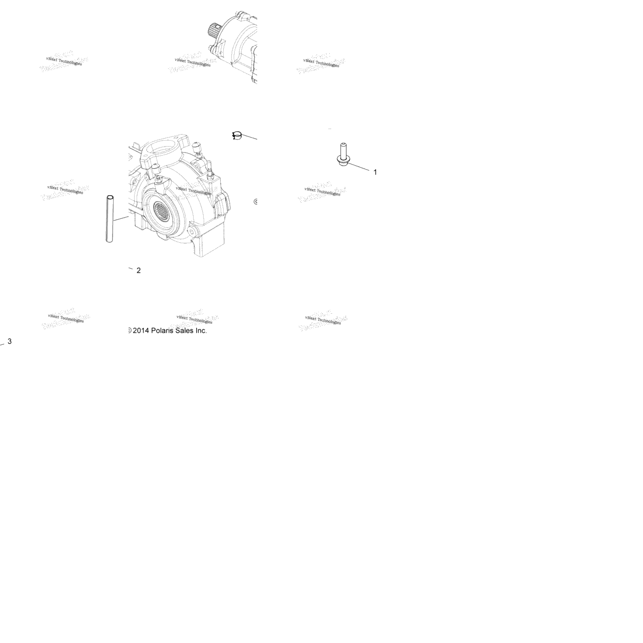 Drive Train, Gearcase Mounting, Front