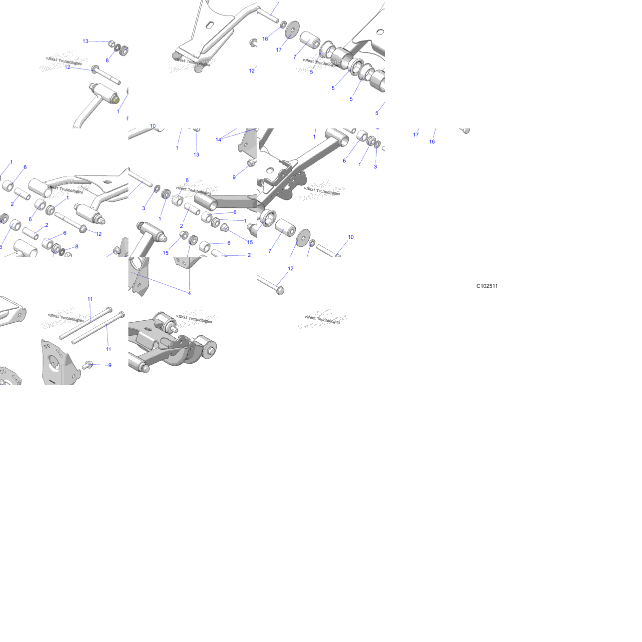 Suspension, Rear Control Arm, Mounting