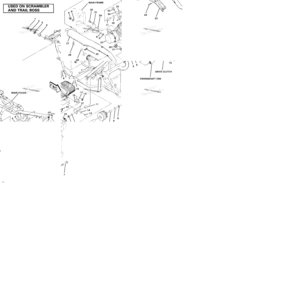 Engine & Muffler Mounting