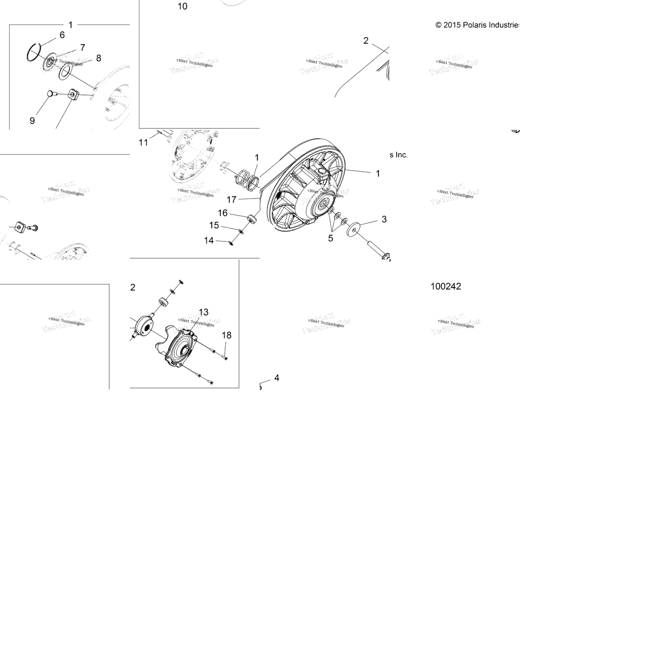 Drive Train, Secondary Clutch A16see57a1/5/7/9/D57a2