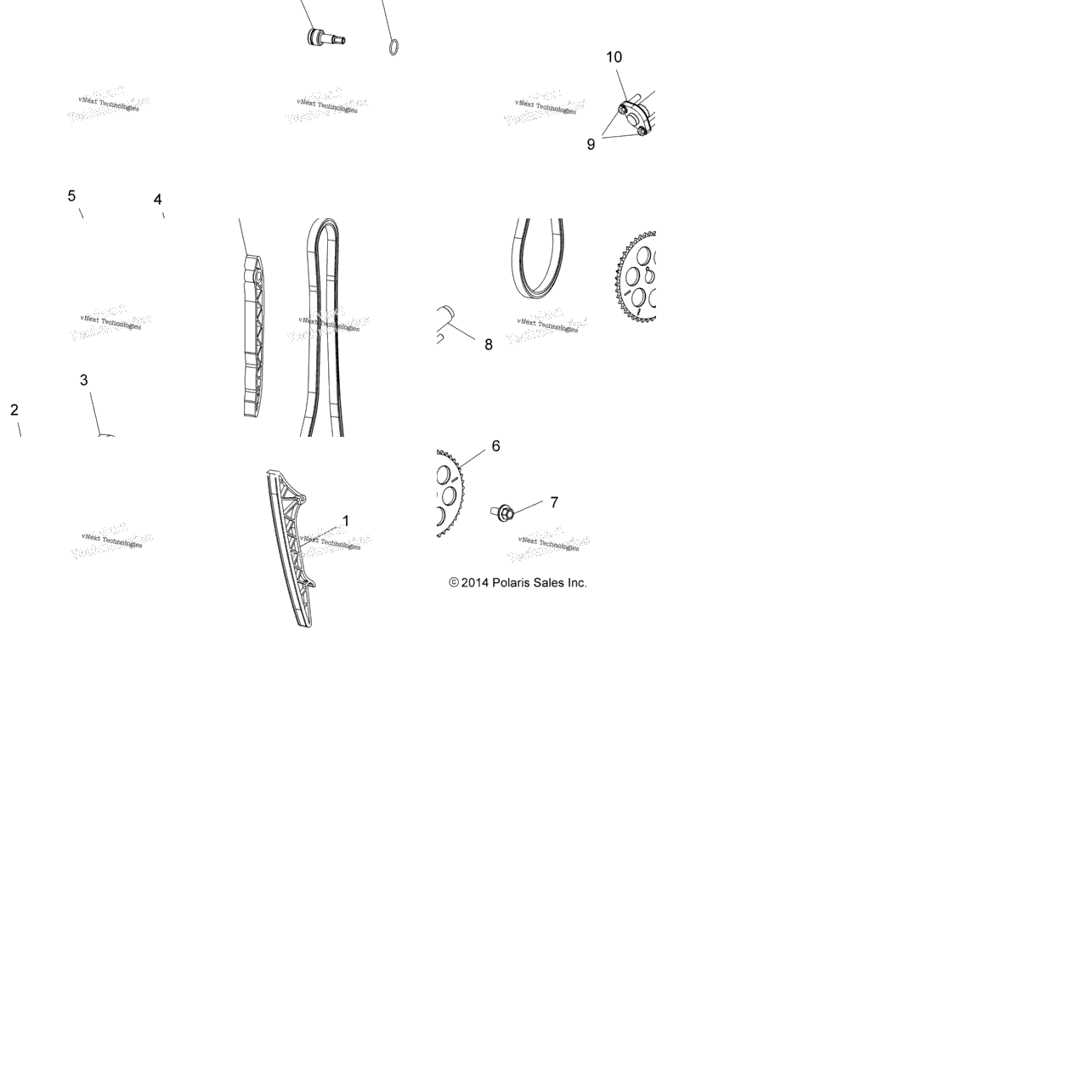 Engine, Cam Chain And Tensioner