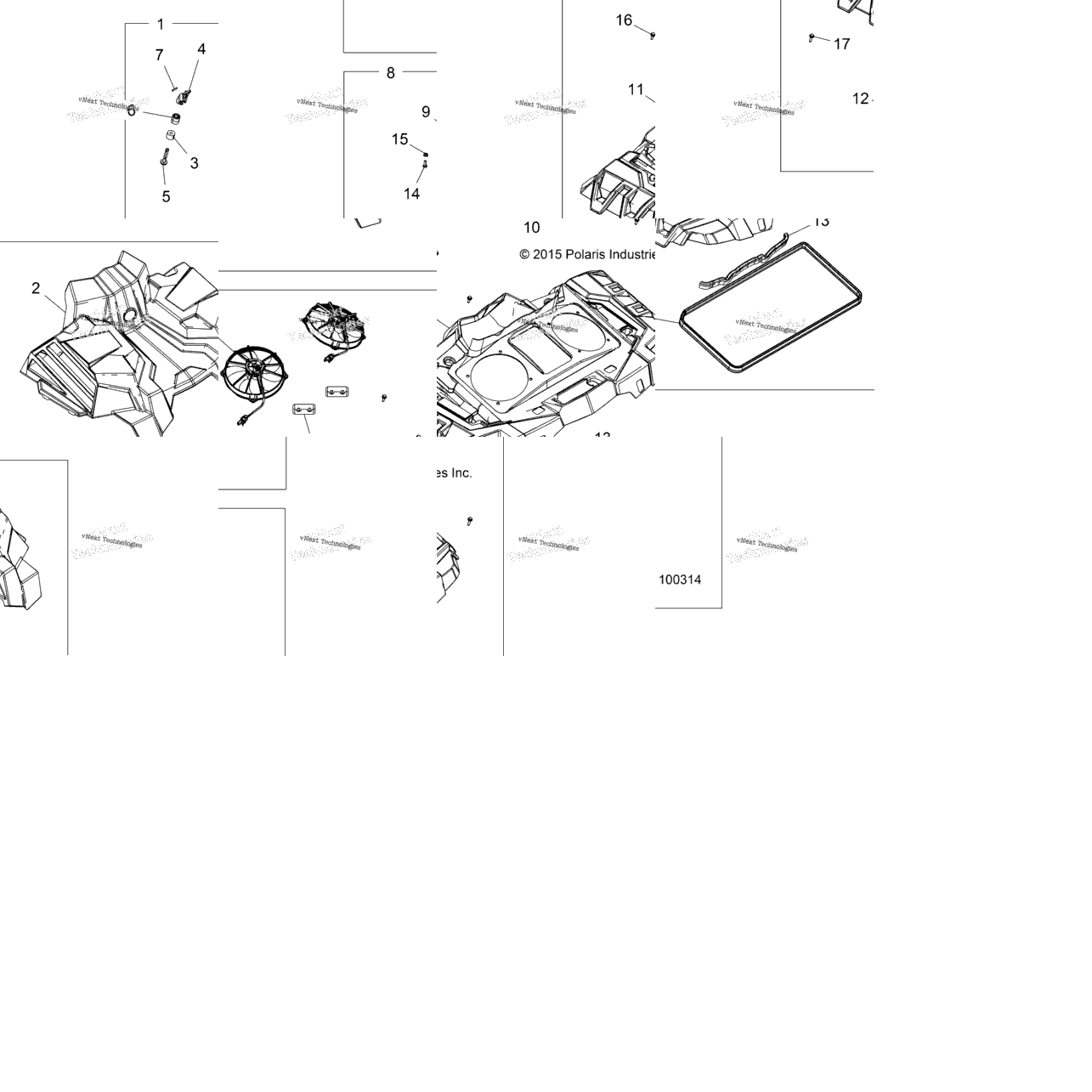 Engine, Cooling System, Fans And Shrouds