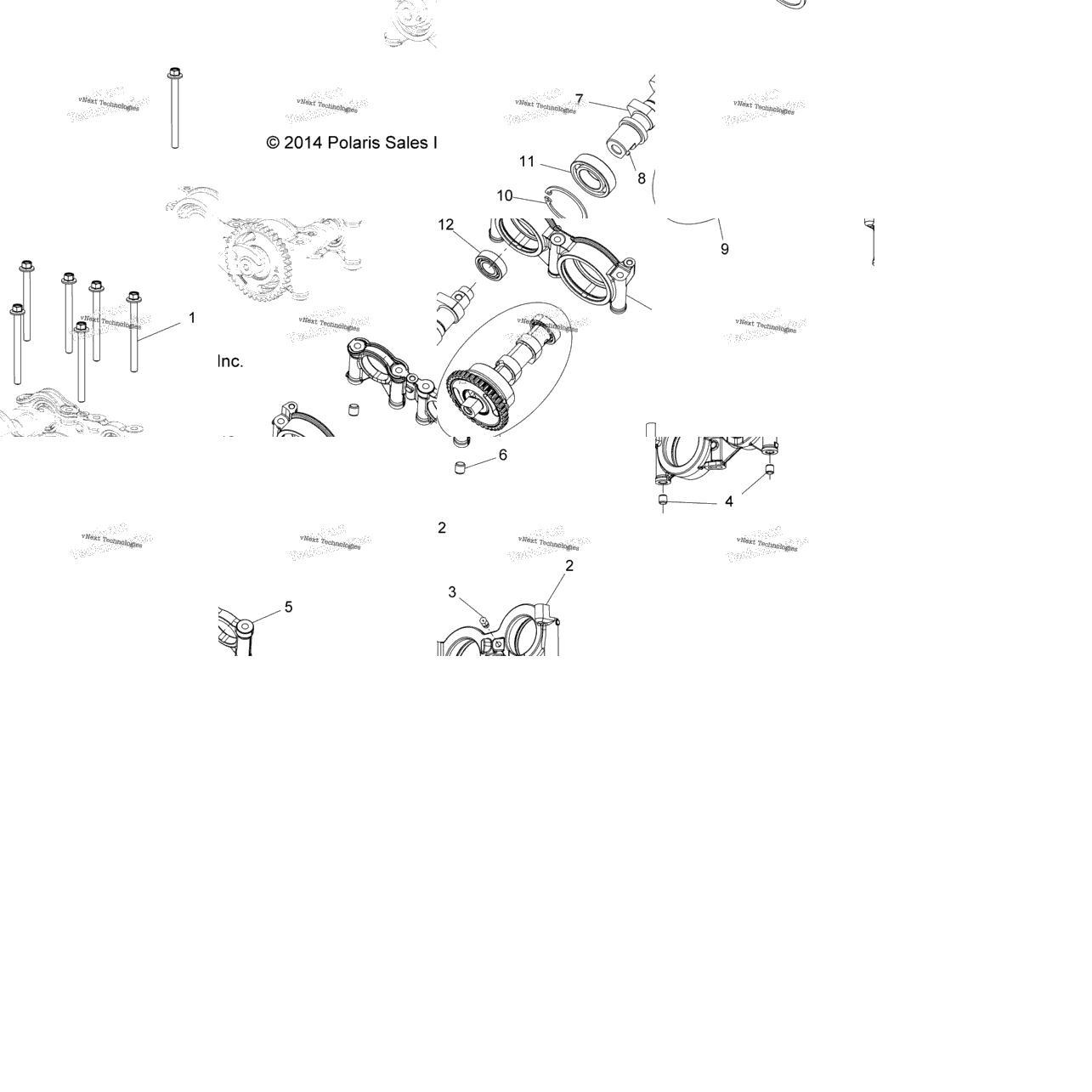 Engine, Cams And Bearing Housing