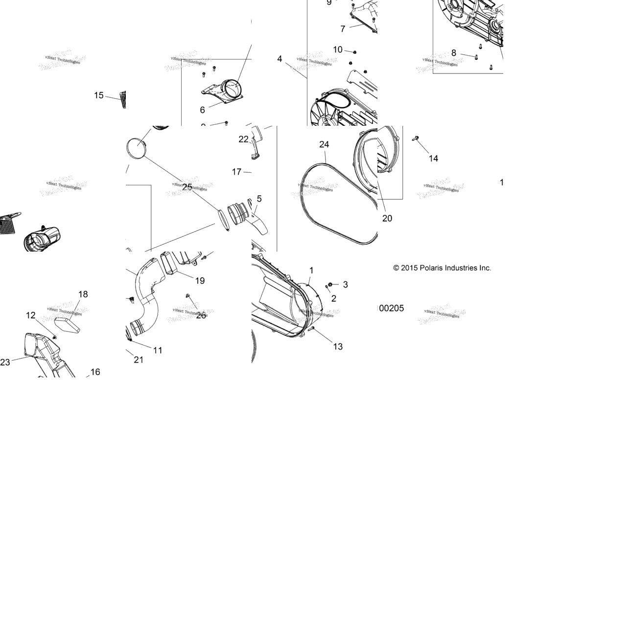 Drive Train, Clutch Cover And Ducting