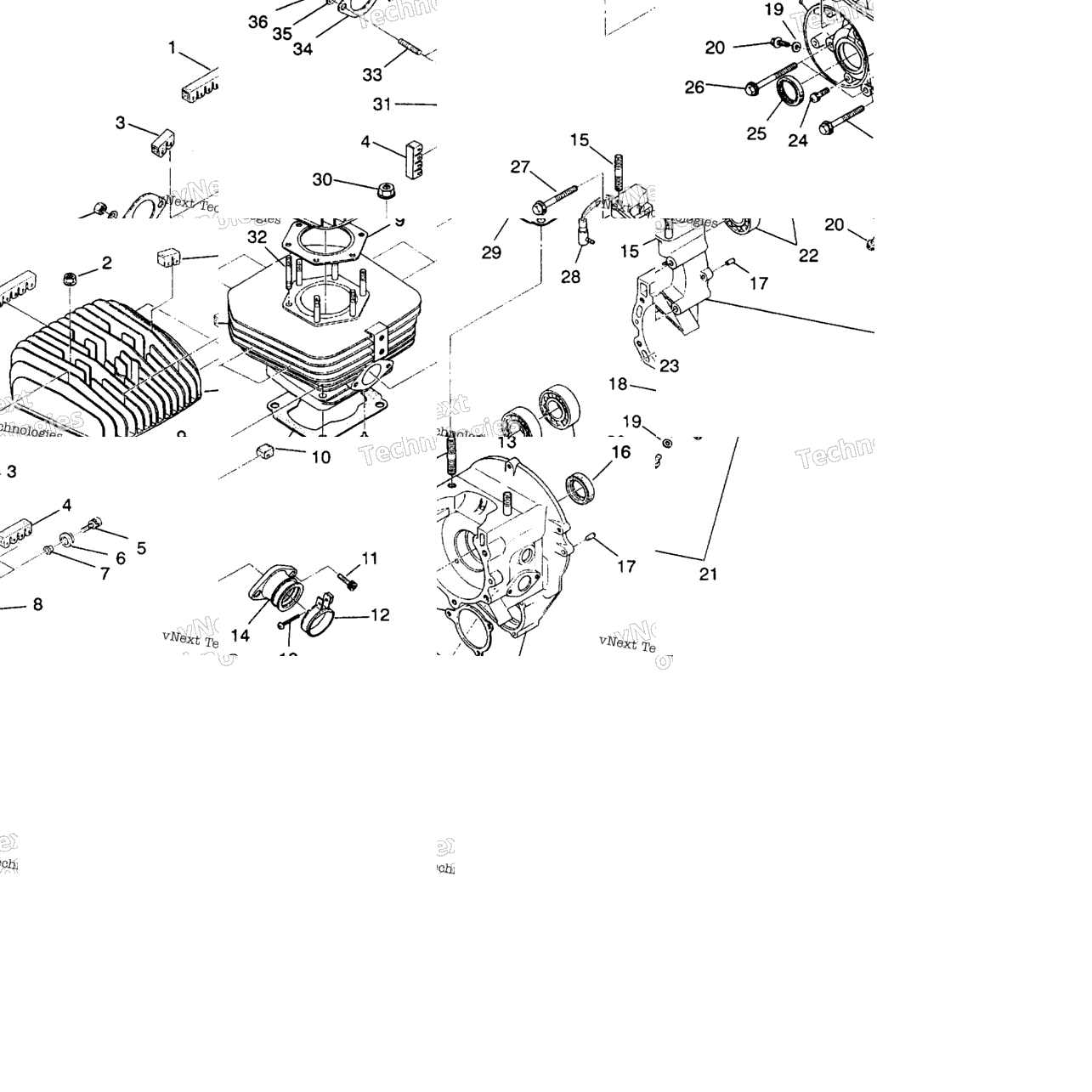 Crankcase & Cylinder 6X6 250