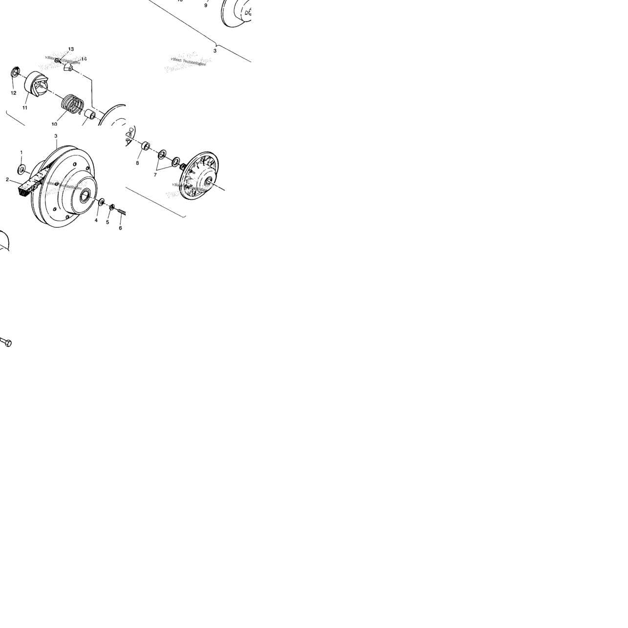 Driven Clutch Assembly 6X6 250