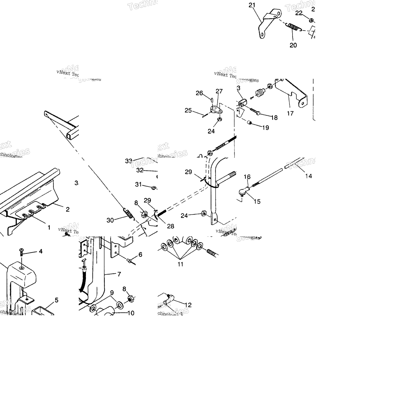 Shift Linkage Assembly 6X6 250