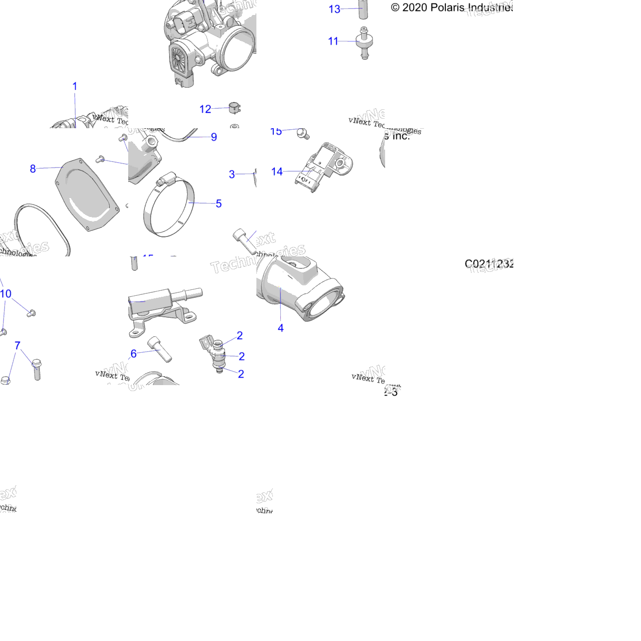 Engine, Throttle Body & Fuel Rail