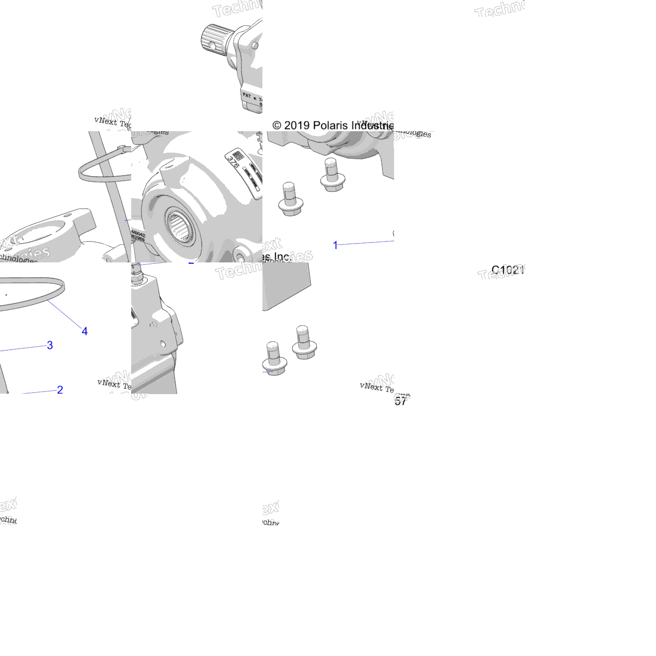Drive Train, Gearcase Mounting, Front