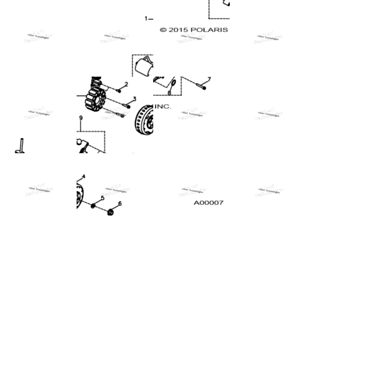 Engine, Stator & Starting Motor