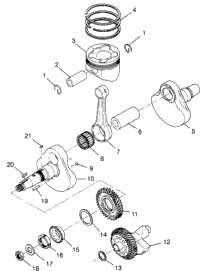 Crankshaft & Piston Scrambler 500