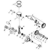 Piston & Crankshaft Xplorer 400L