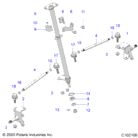 Steering, Steering Post And Tie Rod Asm